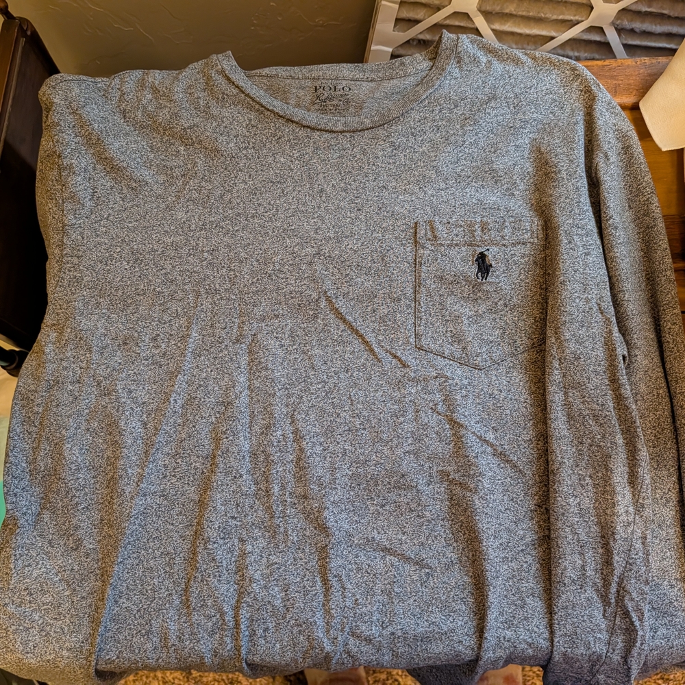 Polo by Ralph Lauren Heather Gray Long Sleeve Tee